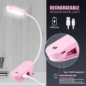 2026 New LED <b>Book</b> <b>Light</b> Rechargeable 3 Color Modes <b>Reading</b> Lamp Clip Eye Protection for Kids Adults Home Living Room - Product Image 2