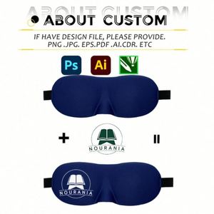 Masque de sommeil 3D stéréo occultant noir unisexe, portable pour le voyage, avec logo personnalisé, vente en gros - Product Image 2