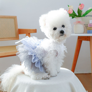 Robe de mariée Andromeda pour chiots et chats, magnifique robe de bal pour animaux de compagnie avec dentelle, élégante - Product Image 2