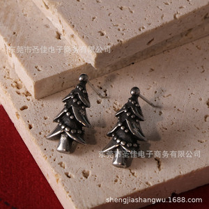 ต่างหูต้นคริสต์มาสย้อนยุคสแตนเลสสำหรับผู้ชายและผู้หญิง CF158 - Product Image 2