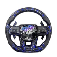 Volant de direction à surface brillante pour Toyota avec boutons multifonctions, poignée en cuir, remplacement de volant de direction pour l'intérieur de la voiture