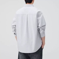 Chemises d'automne décontractées pour hommes, style japonais, coupe oversize, couleur unie, respirantes, manches longues, 100 % coton, épaules tombantes, tailles M-4XL, fabriquées en Chine