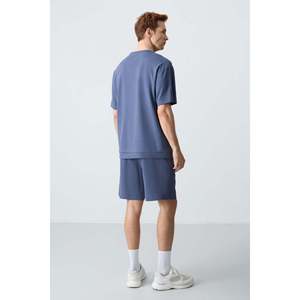 Ensemble de shorts pour homme en coton Petrol, coupe oversize, 100% coton, vêtements décontractés basiques, 85257 - Product Image 1