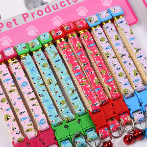 Pet Collars For Cats And Dogs Adjustable With <b>Bell</b> Cartoon Printed <b>Small</b> Size - Product Image 3
