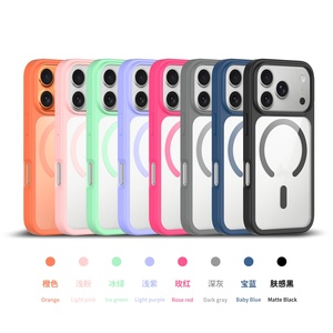Funda Transparente Antiamarilleo <span class=keywords><strong>de</strong></span> 2mm para iPhone 17 Pro Max 18 Pro, Carcasa Magnética Antigolpes <span class=keywords><strong>de</strong></span> TPU y PC, Protector <span class=keywords><strong>de</strong></span> Teléfono - Product Image 1