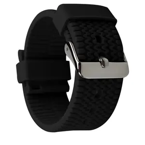 Bracelets de poignet en silicone épais en caoutchouc grain de pneu noir de 22mm