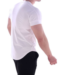 Bán buôn tùy chỉnh thiết kế mới thể thao chạy thể thao mặc đường cong HEM khô phù hợp với nén phòng tập thể dục Mens ftitness lưới t Áo sơ mi - Product Image 5