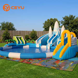 Parc <span class=keywords><strong>aquatique</strong></span> gonflable Ceyu en PVC, jeux de parc d'attractions aquatiques, <span class=keywords><strong>toboggan</strong></span> pour piscine, équipement de jeu pour sauter à domicile - Product Image 1