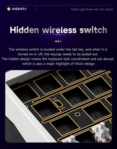 <span class=keywords><strong>Kit</strong></span> <span class=keywords><strong>Tastiera</strong></span> Meccanica da Gaming Weikav Nut65 in Alluminio con Struttura Gasket, Molla a Lamella, Piastra FR4, Tri-Modalità, Alimentazione 6000mAh - Product Image 6