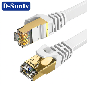 Câble Ethernet plat Cat8 S/FTP RJ45 30AWG en cuivre nu 40 Gbit/s 2000 MHz, longueur personnalisée, en stock - Product Image 2