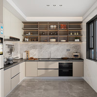 Meuble de cuisine moderne sur mesure en panneaux de particules, armoire de rangement, vente en gros directe d'usine, OEM ODM, fabrication sur mesure