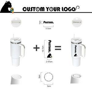 Tumbler Personalizzato con Logo 40 oz, Tazza da Viaggio in Acciaio Inox, Tumbler Isolato Sottovuoto, Tazza Rosa per Caffè 20oz 30oz 40oz con Manico - Product Image 5