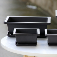Pots à bonsaï rectangulaires de tailles multiples Pot de fleurs en plastique Pot de fleurs pour succulentes Pot de fleurs