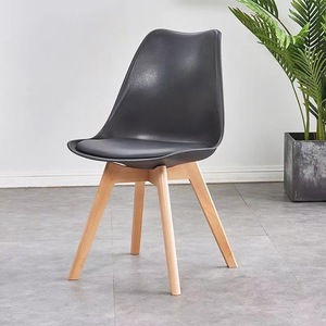 Silla de Comedor Clásica y Económica, Estilo Nórdico para Hotel o Restaurante, Asiento Acolchado Colorido, Silla de Comedor Tipo Tulipán - Product Image 6