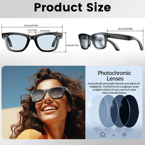Smart <strong>Glasses</strong> V03 with 800W Camera for Photo/Video, Noise Reduction, AI Recognition &amp; Real-Time Translation - Product Image 4