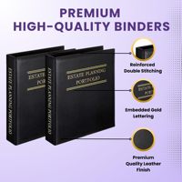 Carpeta de Archivos Haoran, Idea de Regalo con Letras Doradas para Papeles Importantes, Carpeta con Logotipo Personalizado en Relieve, Carpeta de Anillas de 2 Pulgadas y 3 Anillas
