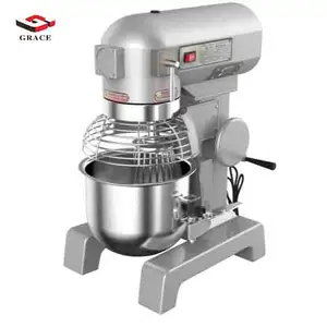 Mixer planet adonan 20L 60L, mesin pencampur adonan komersial dengan 3 pengaduk multifungsi, mesin pencampur kue roti