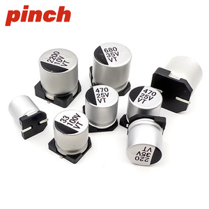 Condensadores Electrolíticos de Aluminio SMD 47uF 100uF 220uF 330uF 470uF 6.3V 10V Serie VT Polarizados - Product Image 4