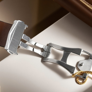 Montre mécanique de haute qualité pour homme prospère, avec boîtier en acier inoxydable de 38 mm et cadran à dégradé central - Product Image 6