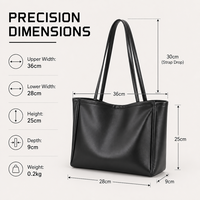 Sac hobo minimaliste en cuir PU souple, sac fourre-tout de grande capacité, sac à bandoulière ultraléger de 0.2kg, sac de voyage quotidien pour femmes, sac de shopping