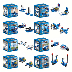 Set di Blocchi da Costruzione Mini 2-in-1 HTL, Giocattolo Educativo DIY per Bambini, Mattoncini a Particelle Piccole, Serie Militare e Polizia - Product Image 4