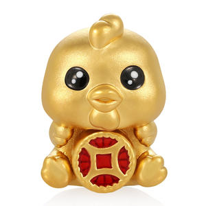 Bracelet en forme de coq en or dur artisanal en or pur 24k perlé accessoires de bijoux en or haut de gamme - Product Image 1