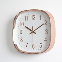 Jam Dinding Persegi Quartz Senyap Modern 12 Inci untuk Ruang Tamu 30 Cm Persegi Gaya Sederhana Menggantung Jam Dinding untuk Kamar Tidur