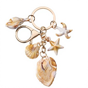 <b>Shell</b> Craft Keychain Beach Souvenir Natural Seashell <b>Ornament</b> Marine Decor Key Holder Bulk Gift Distributor - Product Image 1