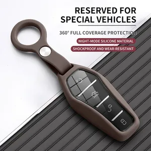 Housse de protection pour clé de voiture en caoutchouc de silicone liquide pour BYD Han EV Dolphin Song Plus DMI Seagull Yuan UP Qin Pro Seal <span class=keywords><strong>06</strong></span> <span class=keywords><strong>Escort</strong></span> 7 Tang L - Product Image 5