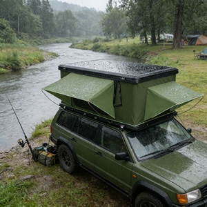 Tente de toit rigide aérodynamique résistante au vent fort pour la conduite sur autoroute et les sites de <span class=keywords><strong>camping</strong></span> exposés - Product Image 1
