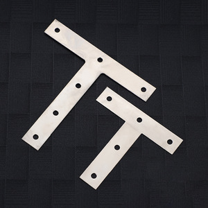 Équerres de connexion en fer de type T et de type L, 5 mm d'épaisseur, nickelées, pour quincaillerie de meubles - Product Image 2