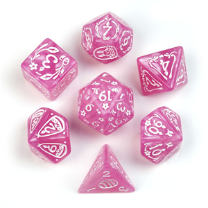 Venta al por mayor de plástico poliédrico Rpg DND D20, mármol acrílico, patrón de conejo de colores, <span class=keywords><strong>juego</strong></span> de <span class=keywords><strong>dados</strong></span> - Product Image 2