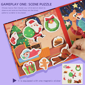 Customizable Christmas Halloween Two-in-One Scene Early Educational Cognition Paper Jigsaw Puzzles Educational Toys for Kids - Product Image 4