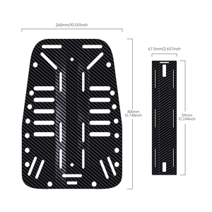 Placa trasera de fibra de carbono para buceo, 400 mm, ligera, para buceo, BCD, accesorios para equipos de buceo técnico - Product Image 2