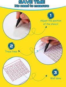 ลายฉลุแบบวารสาร30,ลายฉลุพลาสติกสำหรับวางแผนบันทึกการผลิตที่ดีที่สุดชุดลายฉลุสมุดรายวันแม่แบบการวาดภาพ DIY สำหรับไดอารี่โน๊ตบุ๊ค - Product Image 3