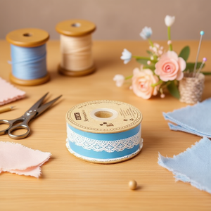 Strisce di pizzo Ilan 2,0 cm x 32 m bianche per artigianato e cucito - Product Image 2