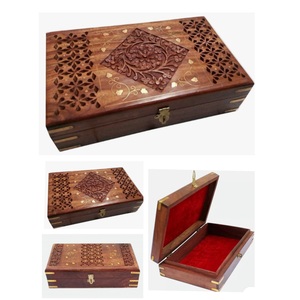 Most Selling Wooden Jewelry <b>Box</b> With Carved Design And <b>Lock</b> For Safe Storage Of Precious Available At Reasonable Price - Product Image 1