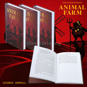 Custom Print Hardcover Book Matt <b>Red</b> Cover Offset Printing Hard Coated Art <b>Paper</b> Quality Custom Gold Fail Stamping - Product Image 4