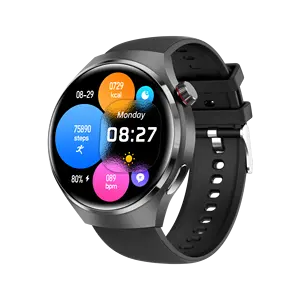 2023 GT4 Pro BT Call Exercise Health More Dial Rotating Crown Dynamic Heart Rate Long Battery Life Smart Watch