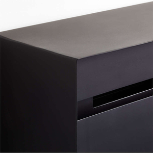 JH-Mech-Boîte <span class=keywords><strong>aux</strong></span> lettres murale moderne en fer à revêtement noir pour la collecte du courrier, cadre coulissant sûr pour l'extérieur - Product Image 4