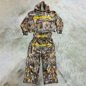 Pantalones Jogger Baggy de Camuflaje Real Tree Personalizados OEM de Alta Calidad con Pedrería Pesada y Doble Cintura Alta para Hombre - Product Image 3