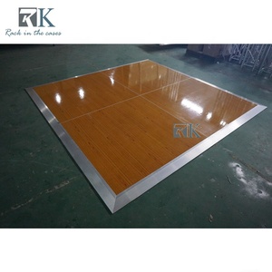 Piso de Baile con Diseño de Madera, Borde de Aluminio, Plataforma Moderna para Bodas - Product Image 2