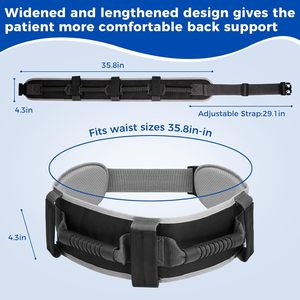 Ceinture de marche et de transfert sécurisée à dégagement rapide avec 7 poignées pour personnes âgées et thérapie physique - Product Image 3