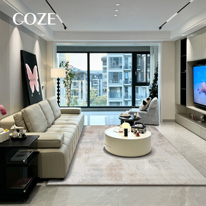 Tapis moderne de style luxe léger, fabriqué à la machine, écologique, antidérapant, imperméable, grand format, pour salon et chambre à coucher - Product Image 4