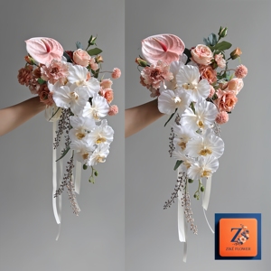 Fleurs artificielles en soie <span class=keywords><strong>Cosmos</strong></span> bordeaux personnalisées Zike, fournitures de décoration de mariage, bouquet de mariée, Anthurium, Calla Lily - Product Image 5