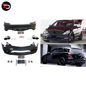 Pare-chocs avant style WD avec feux antibrouillard, pare-chocs arrière avec sorties d'échappement, feux de freinage pour Classe <span class=keywords><strong>R</strong></span> W251 R320 R350 R500 R550 R63 - Product Image 1