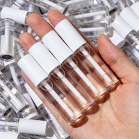 Gloss repulpant pour les lèvres à vente chaude, marque privée, 16 saveurs, huile hydratante pour les lèvres, repulpant pour les lèvres transparent personnalisé avec un gros pinceau