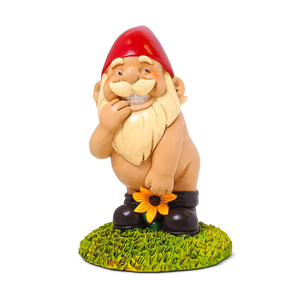 Statua Creativa di Gnomo Postino Dipinta a Mano in Resina per Decorazione Giardino - Product Image 4