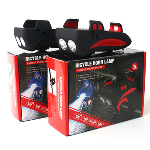 4合1自行车灯夜骑USB可充电LED自行车前灯带喇叭 - Product Image 6