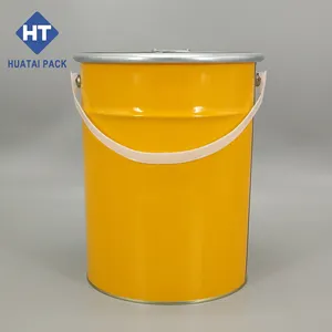 Factory 5L Empty Chemical Paint Packaging Can Drum Pail Barrel Bucket Keg With Locking Ring Lid